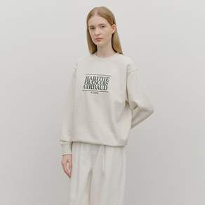 마리떼프랑소와저버 CLASSIC LOGO EMBROIDERY BRUSHED SWEAT SHIRT