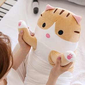 TCR 고양이 안고자는 인형 바디 필로우