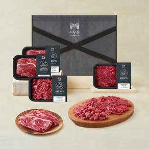 목우촌 국내산 소고기 혼합세트 총 1kg (등심200g x 2 + 국거리300g + 불고기300g) (냉장)