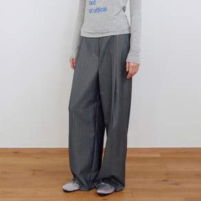 마조네 여성용 STRIPE WIDE PANTS