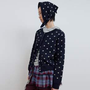 마조네 여성용 DOT SCARF + 가디건 세트