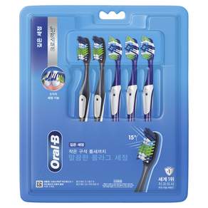 오랄비 깊은세정 어드벤티지 칫솔 3p + 크로스액션 칫솔 2p 세트