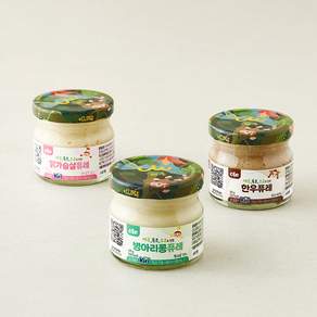cle 7개월이후 제주 목초 우유로 만든 한우퓨레 100g + 병아리콩퓨레 100g + 닭가슴살퓨레 100g 세트