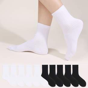 두발로 여성용 감성 골지 중목 양말 10켤레 세트