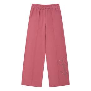큐리티 여성용 C LOGO RHINESTONE WIDE JERSEY PANT