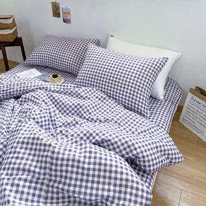 루시드슬립 드림체크 먼지없는 사계절 무봉제 차렵이불 세트