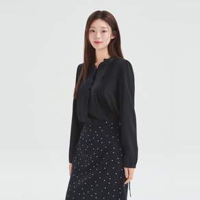 로엠 브이넥 러플 블라우스 RMBLG4TR11