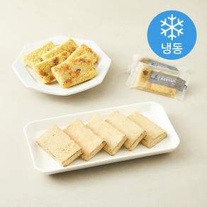 떡편 곶감호박 찰떡 45g x 5개입 + 쑥찰 인절미 45g x 5개입 세트 (냉동)