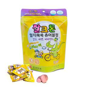 조아제약 유아용 잘크톤 멀티쑥쑥 츄어블정 포도맛