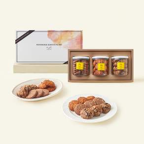 김영모과자점 쿠키 노아드코코 70g + 맨하탄쿠키 70g + 쇼콜라아망드 70g 세트 + 쇼핑백