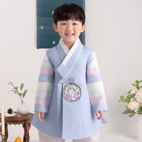 이설한복 50003 하늘이담 한복 저고리 + 쾌자 + 바지 세트