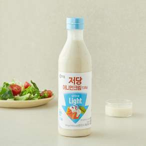 백설 저당 칼로리다운 어니언크림 드레싱 연어소스
