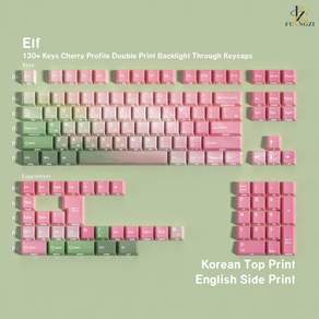 FUXNGZI 마카롱 기계식 한글 PBT 키캡 정품 키캡 풀세트 감성 한글영문 키캡