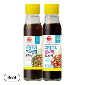 오뚜기 Light&Joy 저칼로리드레싱 오리엔탈 210g 3개+발사믹 210g 3개(총 6개)