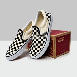 [국내정식매장] 반스 키즈 운동화 VANS KIDS 클래식 슬립온 - (체커보드) 블랙:화이트 UY Classic Slip-On-(Checkerboard) blackwhite VN