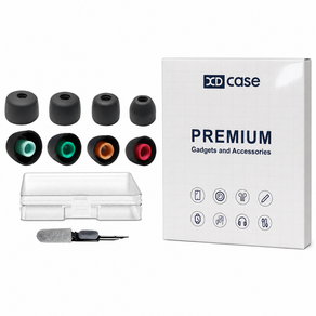 XDcase 소니 WF-1000XM6 / M5 / M4 / M3 교체용 실리콘 이어팁 4쌍 키트 세척 브러시 포함