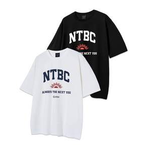 엔티비씨 1+1 NTBC BIG 로고 아치 기본 티셔츠