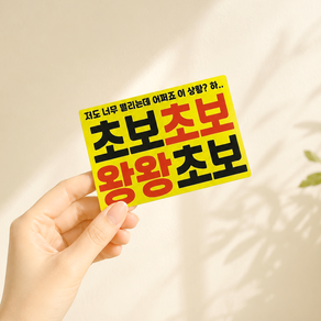 DMmade 초보운전 자석 차량용 스티커 포토 맞춤 제작 선물 귀여운 자동차 초보운전자 표시 마그넷