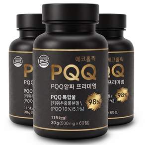 에코홀릭 PQQ 알파 프리미엄 피큐큐(피롤로퀴놀린퀴논) 식약청인증 HACCP