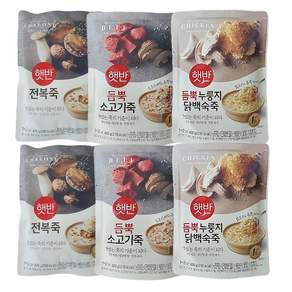 비비고 파우치 죽 420g (누룽지닭백숙죽2+전복죽2+소고기죽2)