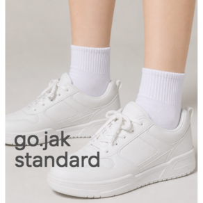 GO.JAK_100%국산 여성용 커버 코어 에센셜 무지 중목 벤딩 양말