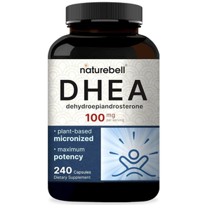 네이처벨 DHEA 100mg 활력 에너지 건강 케어 고함량 영양제 Non-GMO 글루텐 프리 240캡슐
