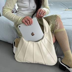 코페리 Leather mush bag (cream)
