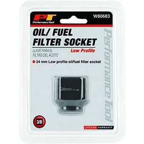 성능 도구 W80683 24mm 로우 프로파일 오일 및 필터 소켓 자동차 캡 제거 도구. 캐딜락 BMW 닷지 새턴 차량과 호환됩니다