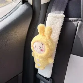 먼작귀 차량용 목쿠션 허리쿠션 안전벨트커버 캐릭터 우사기 하치와레 치이카와 자동차 꾸미기