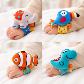 해피몽키 아기 손목자연 딸랑이 2종 세트