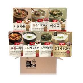 동원 양반 즉석국 7종 1개세트 (한우사골시래기+진국소고기무국+백합미역국+차돌육개장+백합우거지된장+소고기미역+수라한우사골곰탕)