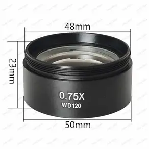0.3X 0.5X 0.7X 0.75X 1X 1.5X 2X 보조 대물 렌즈 쌍안 삼안 줌 스테레오 현미경 용 48mm 스레드 Barlow 렌