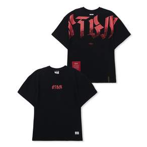 STIGMA Bold Back Semi-oversized T-shirts Black