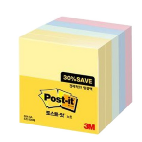 쓰리엠 포스트잇 알뜰팩 76 x 76 mm 654-5A