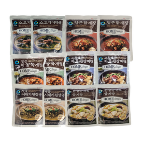 청정원 호밍스 간편국찌개 세트 (미역국 얼큰닭개장 차돌된장찌개 순살삼계탕 시래기된장국 차돌육개장)
