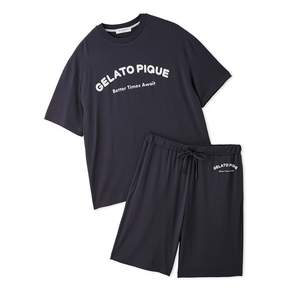 GELATO PIQUE 젤라또 피케 HOMME 캐주얼 레이온 로고 티셔츠 & 숏 팬츠 셋업 PMCT264202
