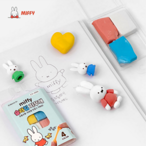 미피 슬라임 말랑 지우개 4색 세트