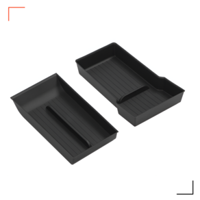 테슬라 모델Y주니퍼/모델YL 센터콘솔 암레스트 TPE 바닥 수납 커버 2pcs 1set