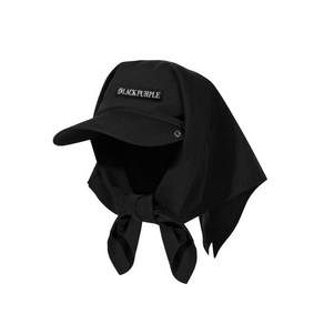 BLACK PURPLE 후드 쉐이드 반다나 캡 Hooded Shade Bandana Cap_BLACK