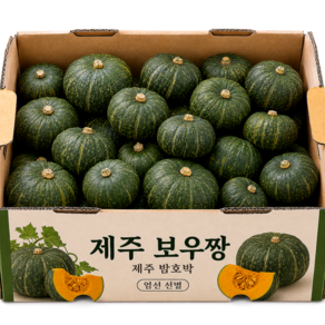 쫀득달콤 보우짱 제주밤호박 미니단호박, 로얄과 5kg, 1박스 - 단호박