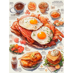 앤드 DIY 보석십자수 패브릭형 보석 십자수 세트 30X40cm
