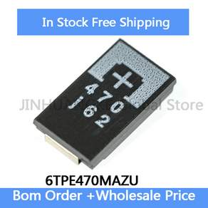 10-100개/LOT 신제품 6TPE470MAZU 6.3V470UF 6.3V 470UF 477 470UF 6V D7343 D 탄탈륨 커패시터 재고 있음 100%