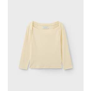 유니온블루 WOMAN BOATNECK TOP BUTTER