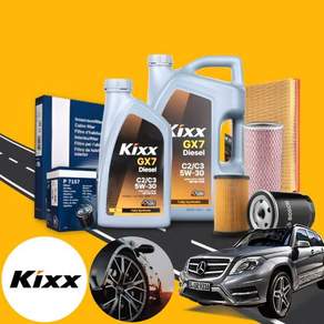 벤츠 GLK220 X204 CDI (OM651) 디젤 킥스 GX7 5w30 합성엔진오일 필터2종세트