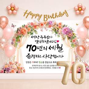 해피파티 칠순현수막 70년의세월 6종