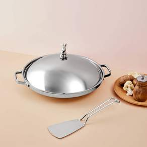 쿠퍼 토끼짜글이 스텐팬 30cm(뚜껑+뒤집개+찜기 포함)