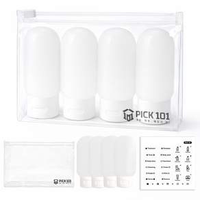 픽101 여행용 실리콘 공병 60ml 휴대용 리필 용기 스티커세트