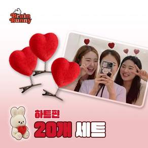해핑유 헤어집게핀 파티 콘서트 응원 단체행사 머리핀 20p