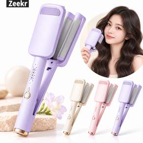 Zeekr 32mm 물결고데기 웨이브고데기 볼륨 물결펌고데기 음이온 세라믹 코팅 4단 온도조절 굵은 웨이브 헤어고데기