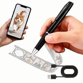 USB 충전식・볼펜 사이즈 소형 카메라 펜형 녹화 장비 1080P 음성 레코더 기능 회의·상담·인터뷰 녹화에 휴대 편리 장시간 촬영 가능 외부 급전 루프 녹화 기능 타임스탬프 PC